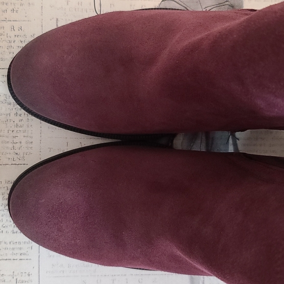 Women's Bos And Co Purple Belfield Waterproof Heeled Ankle Boots (Eu 41) - Picture 2 of 8